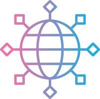 Internet Line Gradient Icon Design vector