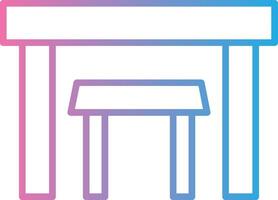 Tables Line Gradient Icon Design vector