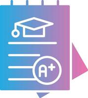 Assignment Glyph Gradient Icon Design vector