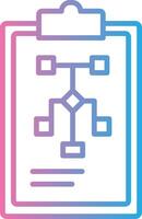 Business Plan Line Gradient Icon Design vector