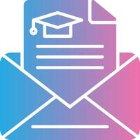 Diploma Glyph Gradient Icon Design vector