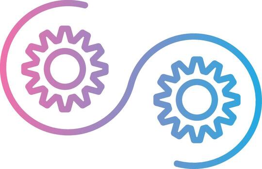 Devops Line Gradient Icon Design vector