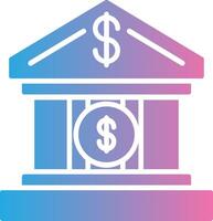 Bank Account Glyph Gradient Icon Design vector