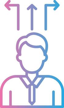 Decision Making Line Gradient Icon Design vector