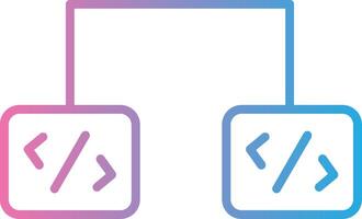 Software Development Line Gradient Icon Design vector