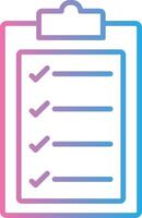 Criteria Line Gradient Icon Design vector