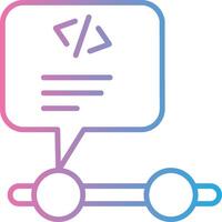 Programming Line Gradient Icon Design vector