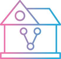 Sharing House Line Gradient Icon Design vector