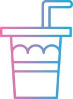 Soda Drink Line Gradient Icon Design vector