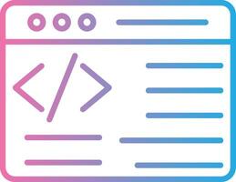 Programming Line Gradient Icon Design vector