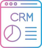 CRM Line Gradient Icon Design vector