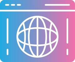 Web Portal Glyph Gradient Icon Design vector