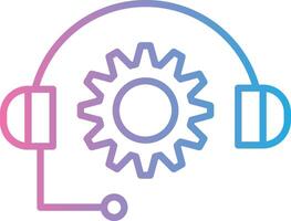 Support Line Gradient Icon Design vector