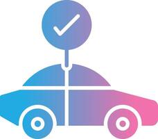 Car Check Glyph Gradient Icon Design vector