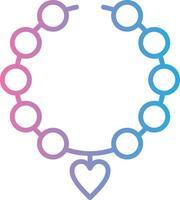 Pearl Necklace Line Gradient Icon Design vector