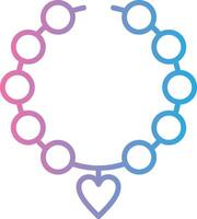 Pearl Necklace Line Gradient Icon Design vector