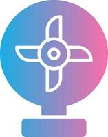 Cooling Fan Glyph Gradient Icon Design vector