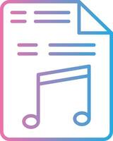 Music File Line Gradient Icon Design vector