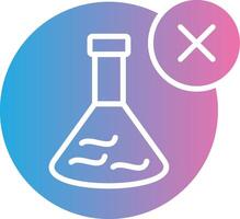 No Chemical Glyph Gradient Icon Design vector