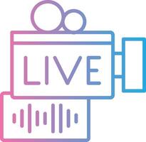 Live Stream Line Gradient Icon Design vector