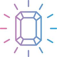 Gem Line Gradient Icon Design vector