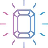 Gem Line Gradient Icon Design vector