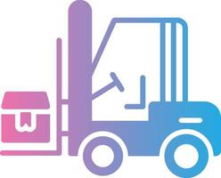 Forklift Glyph Gradient Icon Design vector