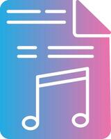 Music File Glyph Gradient Icon Design vector