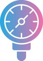 Pressure Gauge Glyph Gradient Icon Design vector