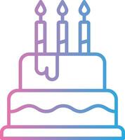 Cake Line Gradient Icon Design vector