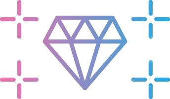 diamante línea degradado icono diseño vector