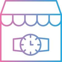 Watch Shop Line Gradient Icon Design vector