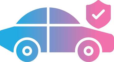 Car Insurance Glyph Gradient Icon Design vector