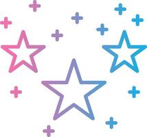 Stars Line Gradient Icon Design vector