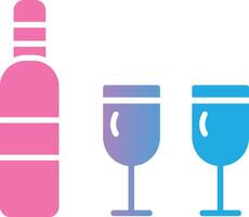 Wine Glyph Gradient Icon Design vector