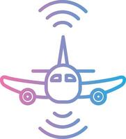 Aeroplane Line Gradient Icon Design vector