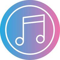 Music Note Glyph Gradient Icon Design vector