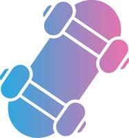 Skateboard Glyph Gradient Icon Design vector
