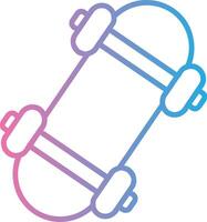 Skateboard Line Gradient Icon Design vector