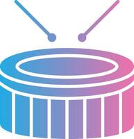 Snare Drum Glyph Gradient Icon Design vector