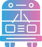 School Bus Glyph Gradient Icon Design vector