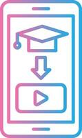 Educational Line Gradient Icon Design vector