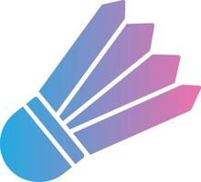 Shuttlecock Glyph Gradient Icon Design vector