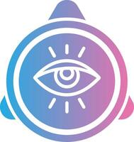 Eye Of Providence Glyph Gradient Icon Design vector