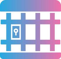 Jail Glyph Gradient Icon Design vector