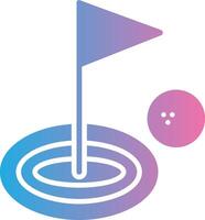 Golf Glyph Gradient Icon Design vector