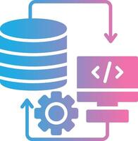 Data Storage Glyph Gradient Icon Design vector