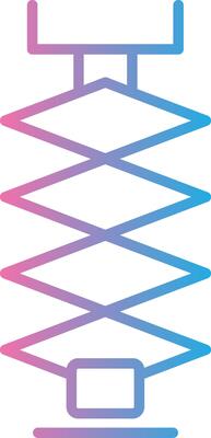 Car Jack Line Gradient Icon Design