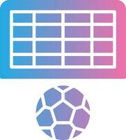 Football Goal Glyph Gradient Icon Design vector