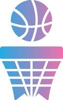 baloncesto glifo degradado icono diseño vector